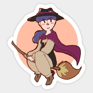 Witch on a broom Sticker